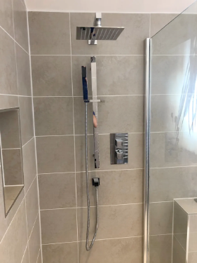 Bathroom tiled wall